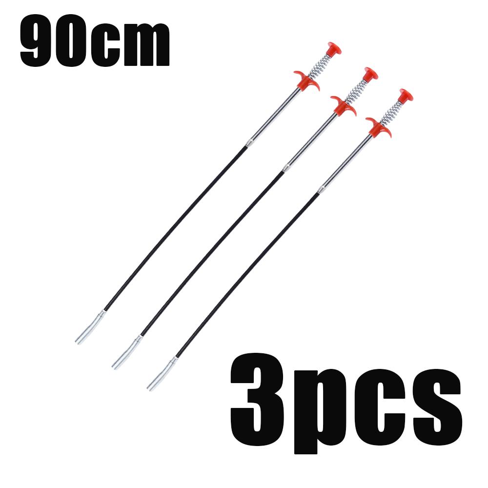 1/3pcs 90/160cm Multifunctional Pipe Dredging Tool Shower Tub Toilet Clogged Household Kitchen Water Channel Cleaning Gripper