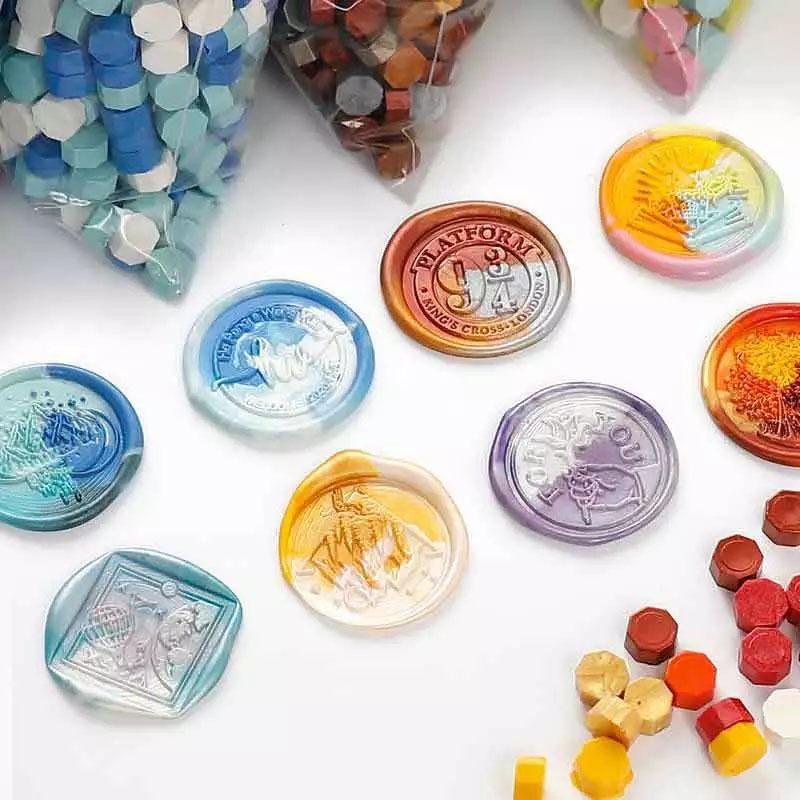 500g Solid Color Sealing Wax Vintage Sealing Wax Stamps Wax Beads Wedding Birthday Party Invitation Stamps DIY Stamp Decoration