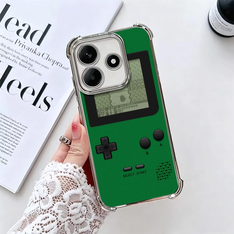 Game Console Trend Pattern Plating Phone Case For Xiaomi Redmi Note 14 15 Pro Plus 13 12 11 11S 11T 10 9S 9 5G Anti-Fall Airabag
