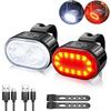 Cycling Bicycle Front Rear Light Set Bike USB Charge Headlight Light MTB Waterproof Taillight LED Lantern Bicycle Accessories