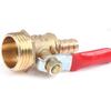 Red Handle Pneumatic Connector Pipe Fittings Hose Barb Coupler Ball Valve  Water Oil Air Gas Fuel