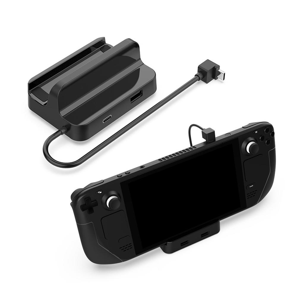 Konsolen-Ladestation Dockingstation Typ-C Ladehalter Ständer mit 3x USB2.0 Ausgangsschnittstelle Anwendbar für Steam Deck