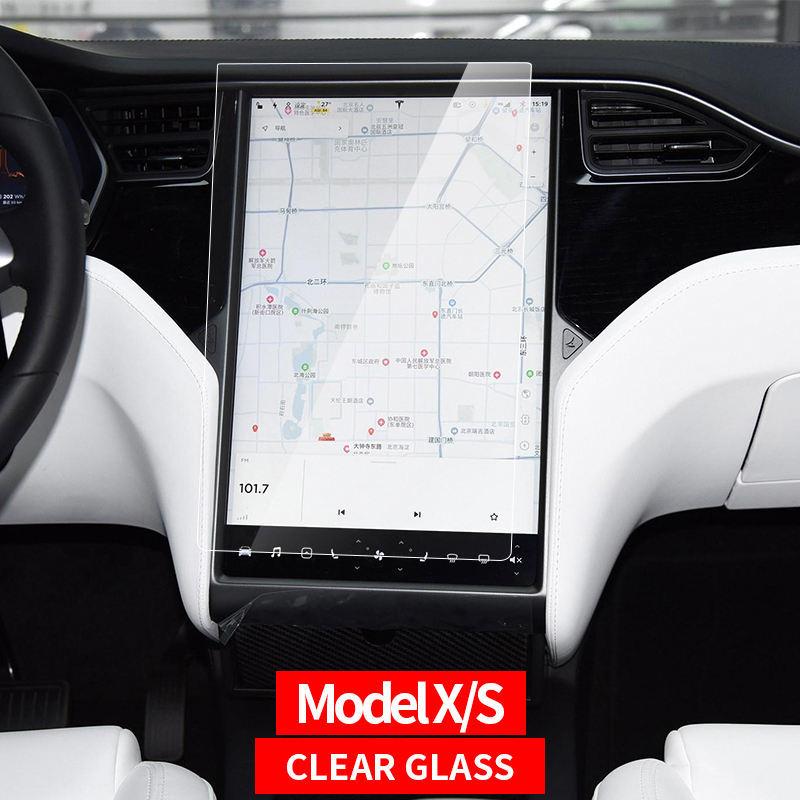 ДЛЯ Tesla Model X/model S 17  Панель приборов автомобиля Навигационный сенсорный экран Защитная пленка из закаленного стекла
