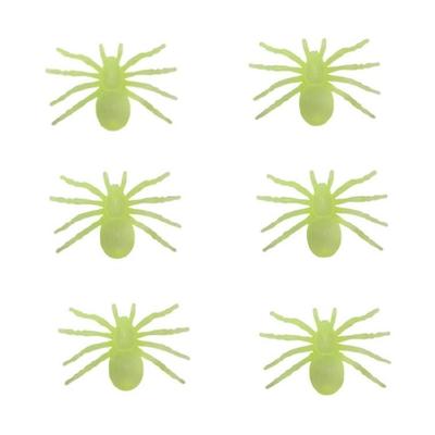 6Pcs Grisly Halloween Noctilucent Spiders Ornament Supply for Creative Crafting