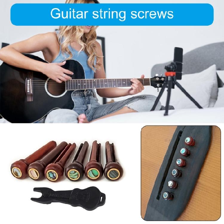 Cocobolo Bridge Pins Guitar Tone Improvement Pins Guitar String Nails Wood Guitar Enhancements Guitar String Pegs