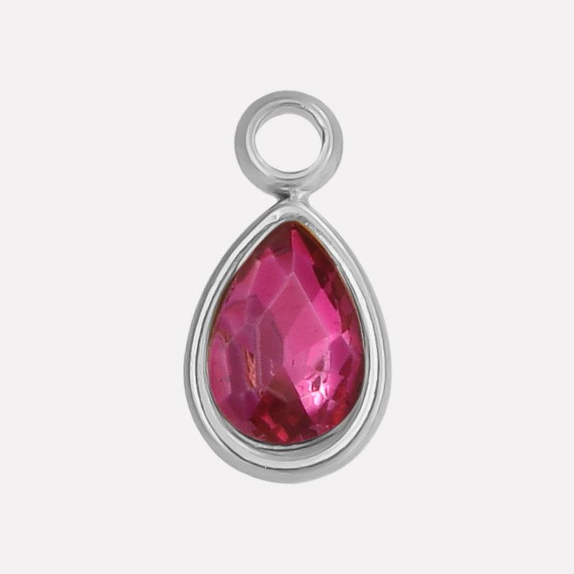 Geometry Water Droplets Pendant Shiny Rhinestone Stainless Steel Base Waterproof Charms For Jewelry Making Supplies DIY Bracelet
