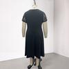 Plus Size Formal Dress for Women Lace Short Sleeve A-line Dress Mother of The Bride Wedding Guest Evening Gown