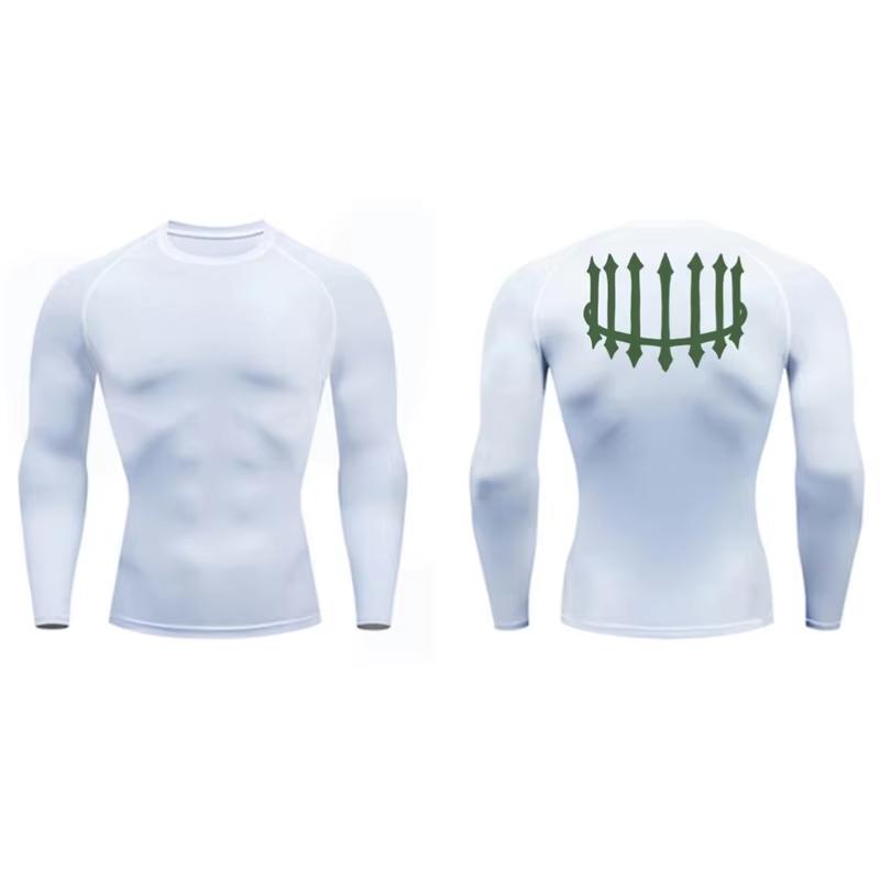 Graphic Print Men's Compression Shirt Quick Dry | Gym Workout Running Fitness Baselayer Top RL000483