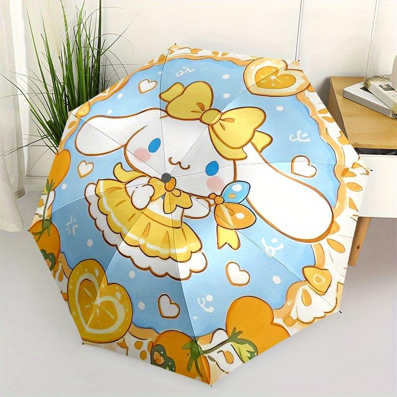 

1pc Cinnamoroll Orange Heart Illustration Umbrella with Plastic Handle,Suitable for All Seasons Home Travel Outdoor UmbrellaSanlio256