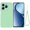 For Realme C61 4G Case Liquid Silicone Shockproof Phone Cover with Hand Strap