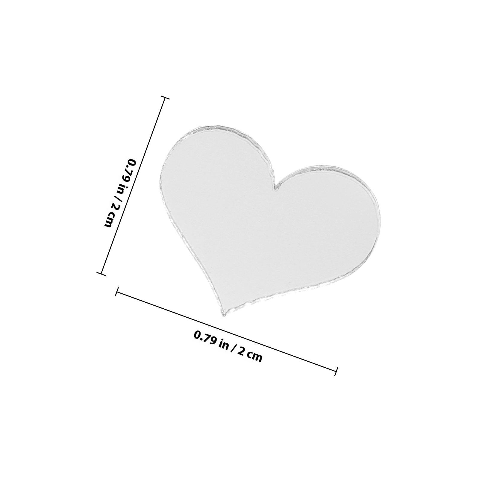 

100Pcs Heart Shaped Mirror Surface Wall Stickers Acrylic Peel and Stick Decals for Bedroom Living Room Home Decor Wall Art серебряный