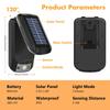 Solar Foldable Wall Lamp Auto-Dimming Zero Electricity Cost 3 Lighting Mode IP65 Waterproof Solar Light for Porch Garage Pathway