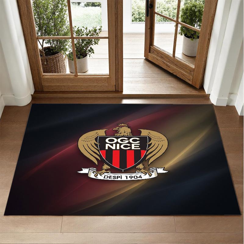 OGC Nice FC Design Crystal Velvet Rug Soft Decorative Mat for Bedroom Entrance