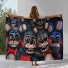 Horror Freddy F-FNAF Games Flannel Blanket,Ultra Soft Warm Plush Throw for Home Bedroom Bed Sofa Cover Office Camping Picnic