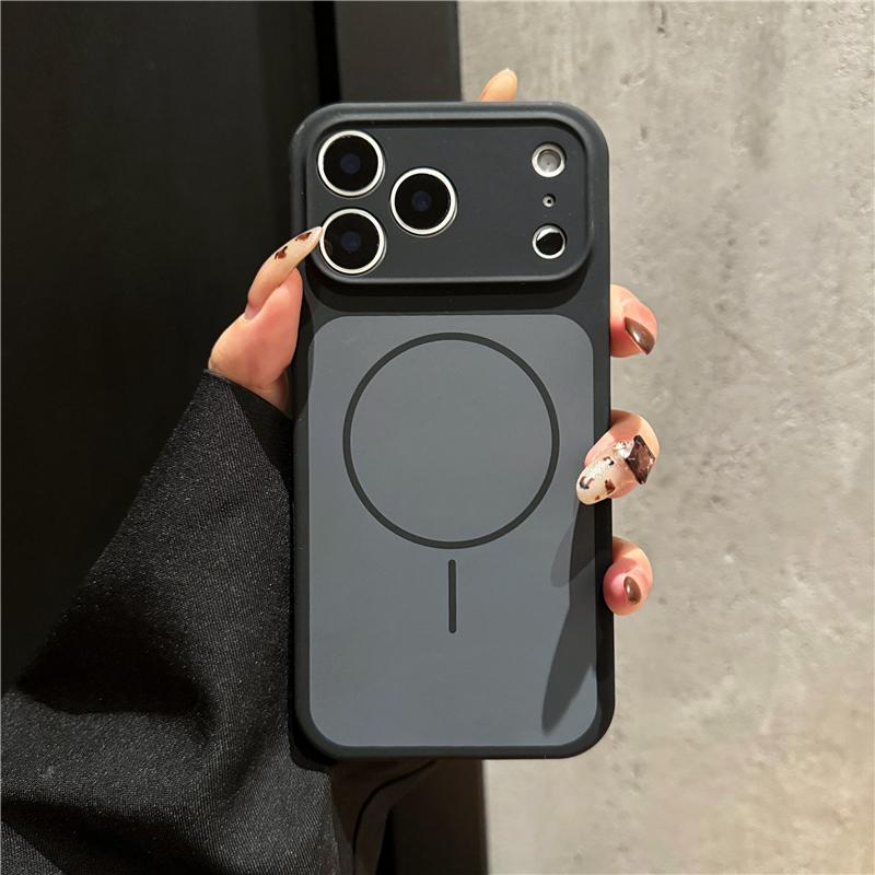 Liquid Silicone Magnetic For  Phone Case For For Iphone 17 Pro Max Wireless Charge Cover For For Iphone 15 16 Pro Max Accessories