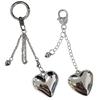 Heart Charm Pendants Fashionable DIY Friendship Keyrings Perfect Gift for Girls