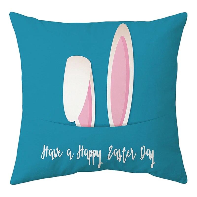Happy Easter Decoration For Home  Rabbit Eggs Pillowcase Bunny   Supplies Party Favor Gifts 45*45cm