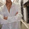 Men S Short Sleeve Lace Shirt Regular Fit Casual Summer
