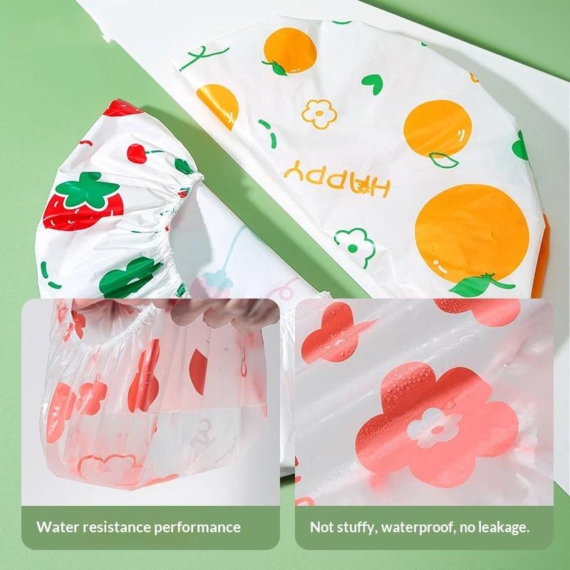 Waterproof Shower Caps - 100% Waterproof Thickened Single-Layer Head Cover For Women'S Hair Protection