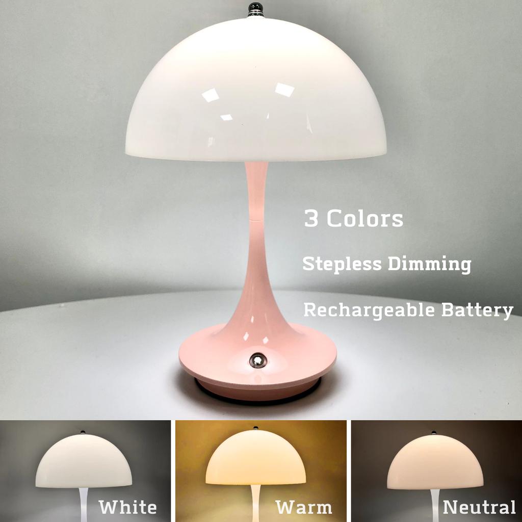 Moderne Nachttischlampe Pilz Tischlampe Schlafzimmer USB wiederaufladbare LED Nachtlicht Zimmer Esstisch dekorative Tischlampe Beleuchtung