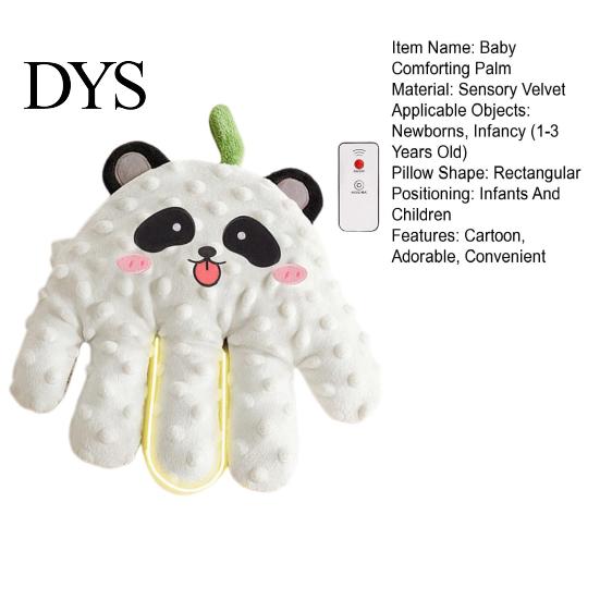 Baby Patting Glove Comforting Palm with Automatic Vibration & Remote Control Mesh Back Mitten Cute Panda Design Device for Babies And Infants