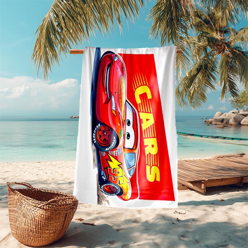 Lightning McQueen Beach Towel Outdoor Camping Beach Towel for Vacation Swim Outdoor Pool Absorbent Bath Towel