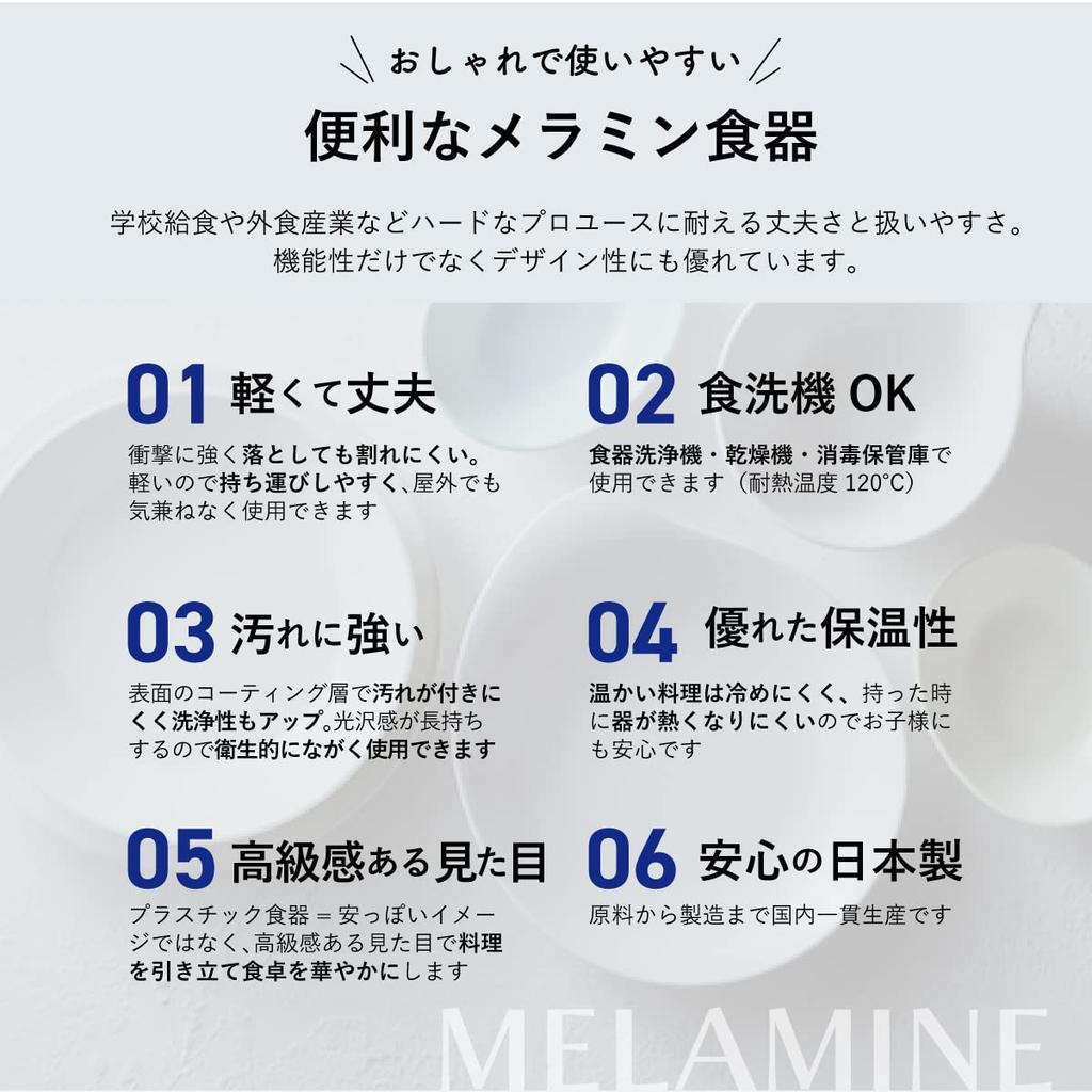 Taiwa Deep Smoky Set of Simple Melamine Commercial Made in CORE Plates, Green, 12cm, 10, Design, Dishwasher-Safe, Drainage, Stain-Resistant,