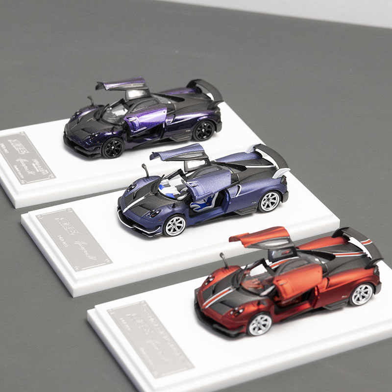 Car Demon King 1:64 Hua Ya BC Gull-wing Door Openable Pagani Alloy Model Limited To Singapore