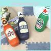 Plush Filled Vodka Whiskey Bottle Squeaky Pet Dog Chew Toy