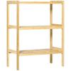 Multipurpose 3-Tier Space-Saving Bamboo Shelf. 62x33x80cm
