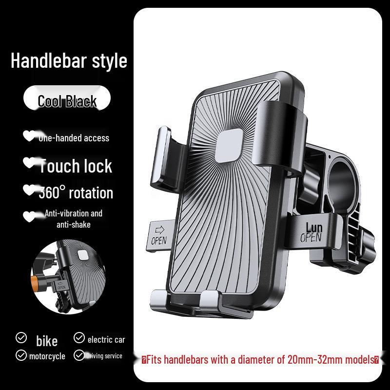 

Electric Car & Bike Phone Holder: Shockproof, Navigation-Ready, Suitable for Motorcycles and Delivery Bicycles.