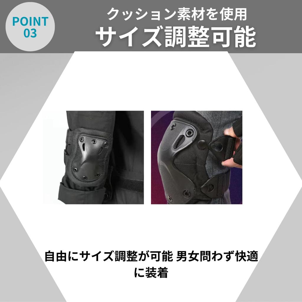 KOCOLO Airsoft Protector Knee Airsoft Knee Elbow Black Pads, Equipment, Pads, Pads, Cycling, Bike,