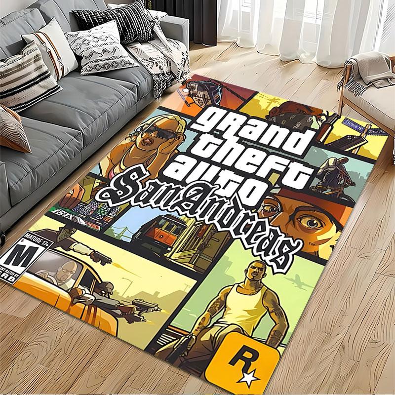 Grand Theft Auto San Andreas suitable as a non-slip mat for the living room or bedroom sofa
