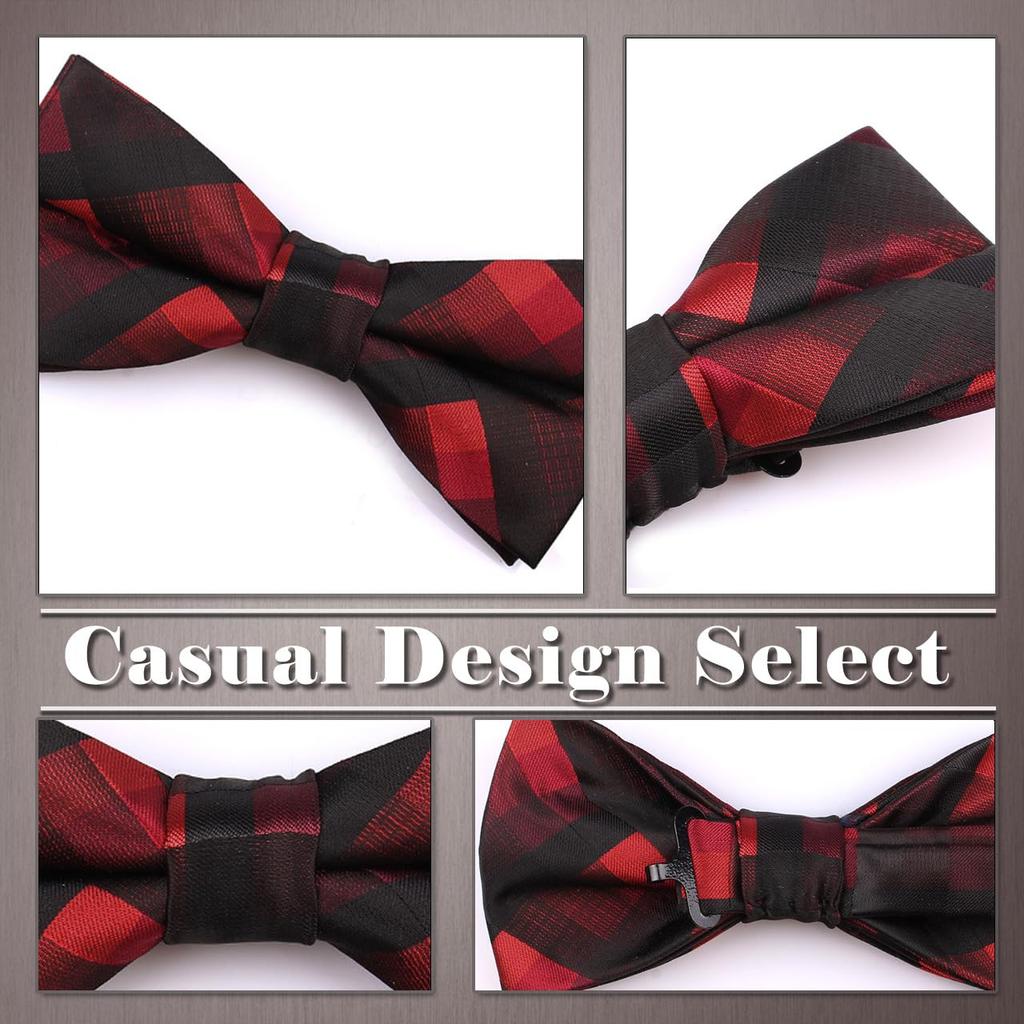 [One Limitation] Bow Tie, Check Pattern, FormalCasual, Wedding, Party, Stylish, Men's NK032 (Gray)