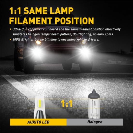 AUXITO 880 881 893 899 LED Fog Driving Light Bulb Conversion Kit 6500K White EXV