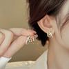 No Ear Piercings, Golden Snake-shaped Ear Clips, High-end Slightly Inlaid Zircon Stud Earrings, Women's Cold Niche Light Luxury Temperament Earrings