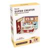 ROBOTIME Rolife 3D-Puzzle Super Creator Geschmackvolles Eis DIY Miniaturhaus (DW018B) | 1:24 Skala