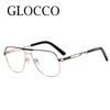 Anti Blue Light Myopia Pilot Glasses Men Metal Frame Blue Light Blocking Oval Prescription Eyewear Minus Diopter