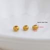 Gold-Plated Hollow Lace Spacer Beads, 5mm, Large Hole for DIY Jewelry Crafting