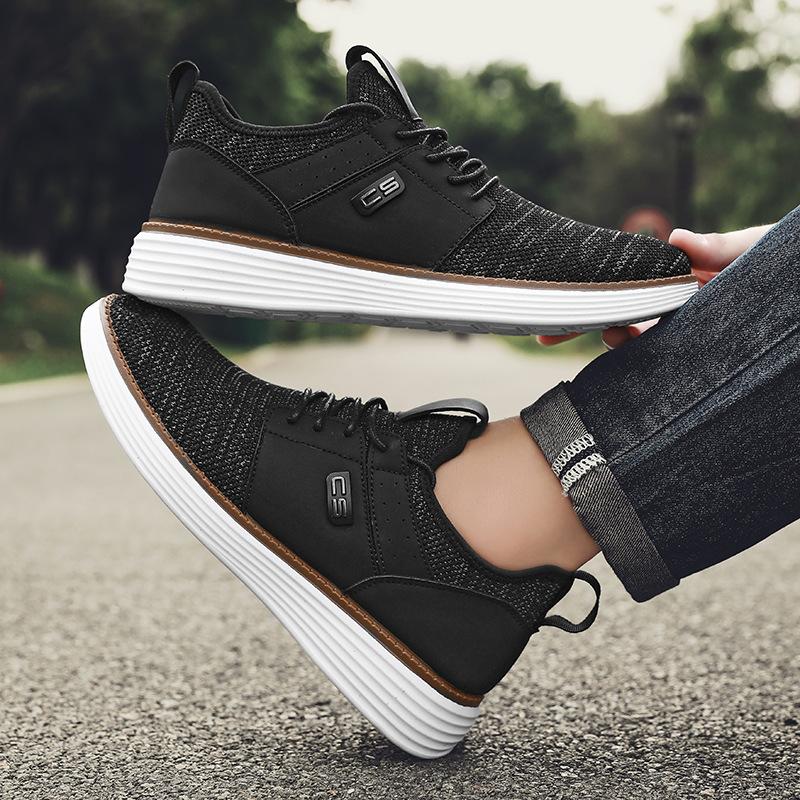 Men's business casual shoes soft sole non-slip breathable lace-up men's shoes driving running to work sports shoes