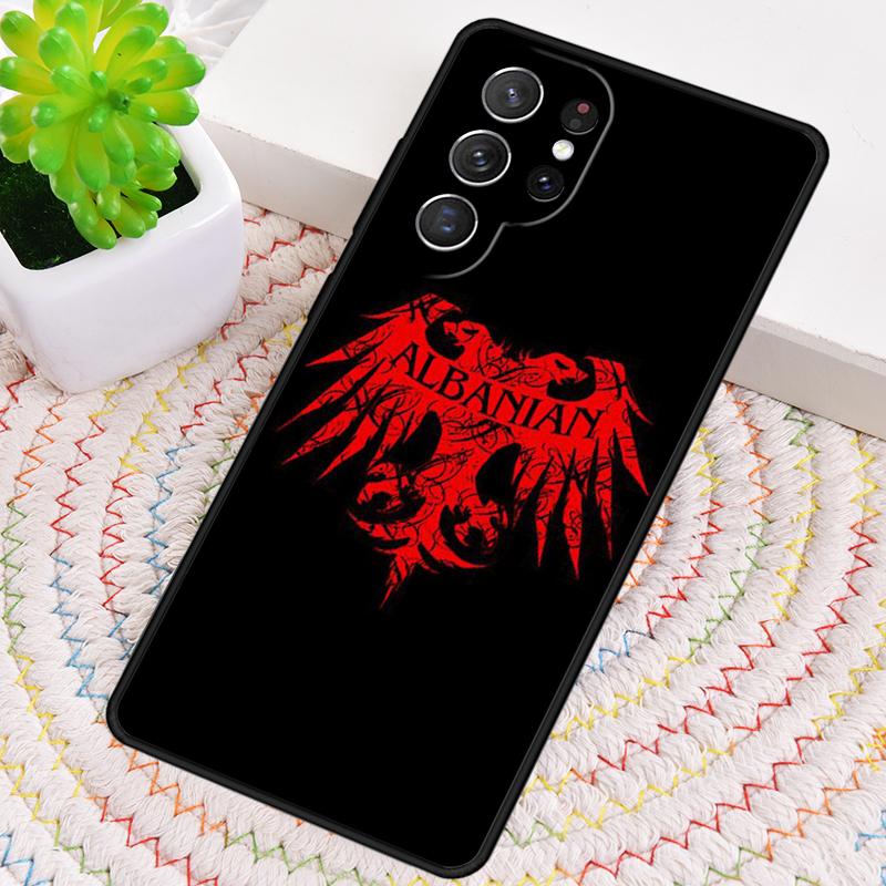 Albanian Flag Eagle soft Phone Case for Samsung Galaxy note 10 pro S26 Ultra S23 S24 FE S25 S21 S22 PLUS shockproof Cove