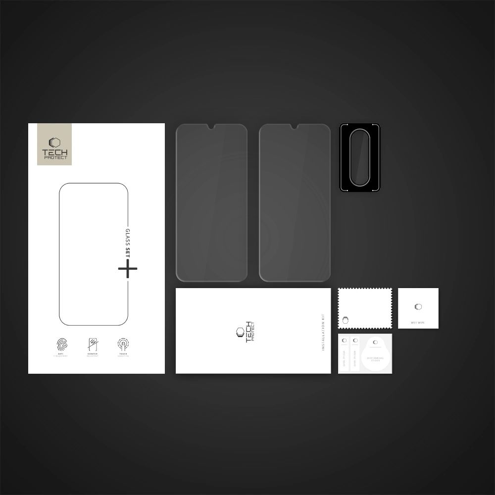 Szkło Hartowane Tech-Protect Glass Set+ 3-Pack Galaxy A26 5G Clear