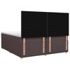 Box Spring Bed with Mattress Dark Brown 200 x 200 cm Fabric