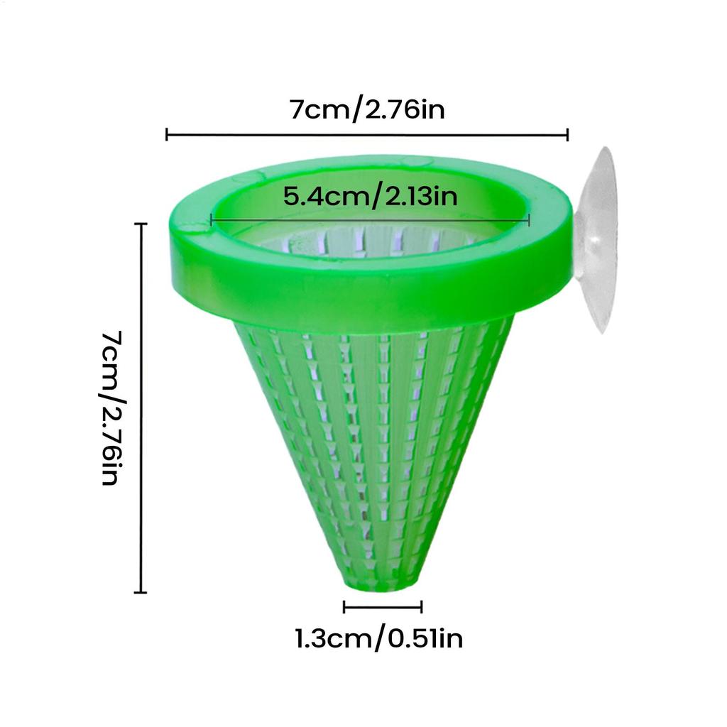 Automatic Feeder With Suction Cup For Aquarium Red Worm Feeding Fish Tank Cone Live Food Tapered Basket Feeding Dish