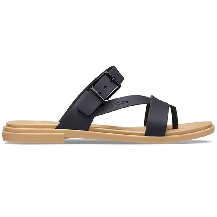Crocs Women Tulum Resort Black Brown Casual Comfort Sports Slides 206108-00W