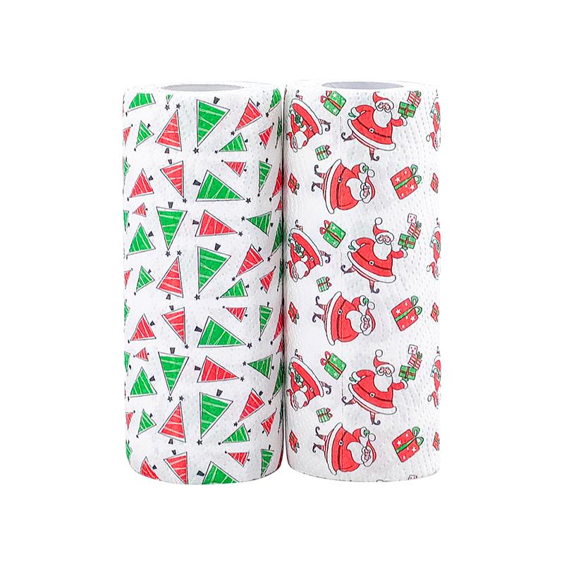 40Pcs/Roll Grease-proof Paper Food Paper Fried Food Paper Dish Towel Christmas Pattern Disposable Snacks Paper Kitchen Supplies