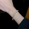 Elegant Zircon Letter Bracelet: Luxurious, Versatile, and Fashionable Women's Bangle