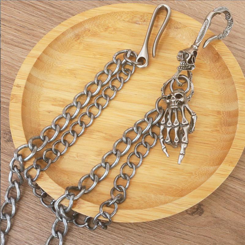 Skull Pendant Chain On The Jeans Pants Women Punk Keychains For Men Egirl eBoy Harajuku Grunge Accessories