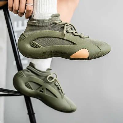 Tênis Brancos de Solado de Borracha Moda Outono-Primavera Homem Tecido Jovem Tênis Masculino Modelos Esporte Tênis Especial Largo Dez Característica
