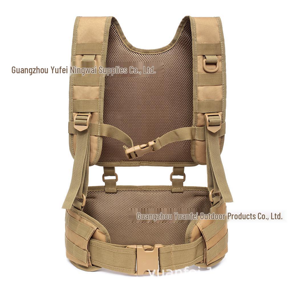 Camouflage Tactical Waist Pack & Belt Vest Set for Outdoor Hunting